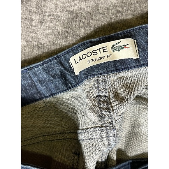 Lacoste Jeans Straight Fit‎ Dark Wash Stretch Waist Womens Size 42x30 - Picture 11 of 12